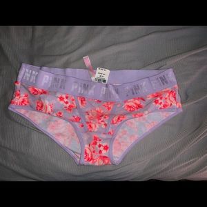 NWT PINK logo hipster size M